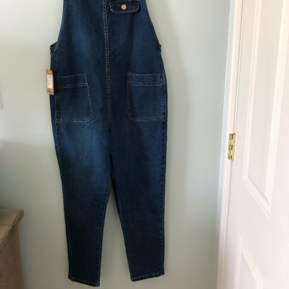 Soojun Women's Baggy Denim Bib Overalls Size S - Picture 4 of 13